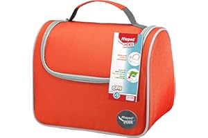 Maped Picnik Origins - Lunch bag Sac à Déjeuner Isotherme pour Enfants avec Anse de Transport - Facile à nettoyer - Rouge