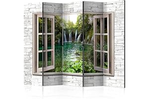 BIOMBO B&D XXL murando Biombo 225x172 cm de Impresion Bilateral en el Lienzo de TNT Decoracion Foto Biombo de Madera con Imagen Impresa Separador Grande Home Office -c-C-0100-z-c