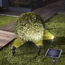 Esotec Solarspot Quattro Power – 4er Set Solarlampen, Kaltweiß, IP44 | Mit Erdspieß & Wandhalterung Für Garten
