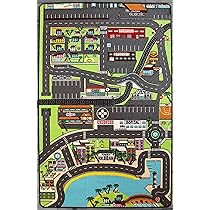 Tappeto Gioco Per Bambini Con Strade Città - Antiscivolo, Lavabile, 80x120 Cm, Marrone Chiaro - Foto 10