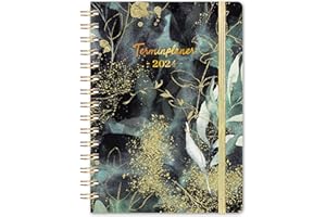 INDEME Terminplaner 2024 - Kalender 2024 von Januar 2024 bis Dezember 2024, Wochenplaner 2024 A5 mit Innentasche, Elastischer Verschluss, Terminkalender 2024 Buchkalender,21.3 x 14.7cm - Blatt