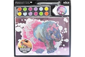 DIAMANTINY Level Up - AQUARELL - Attività Crystal Art, Diamond Painting Kit, crea il mosaico Hippo
