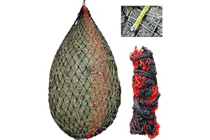 T TEKE 2pcs Deluxe Slow hay Feeder hay nets, 1-3/4" Feeding Holes, Horse Supplies hay Bags for Horses, Goats