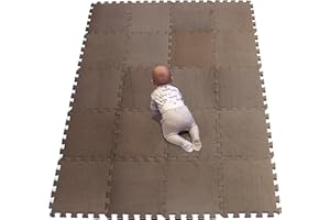 YIMINYUER® 20 Tiles (30cm×30cm×1cm Each Tile) Baby Soft Puzzle Play Mats, Kids Thick EVA Foam Floor, Toddlers & Children's Soft Interlocking Mat R06G301020