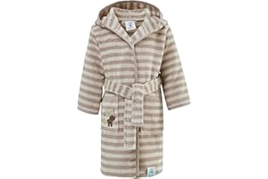 sei Design DEIN BIO-BADEMANTEL Frottee Baby Bademantel | 100% BIO Baumwolle | 6+ bis 3-4 Jahre | Kinder Bademantel