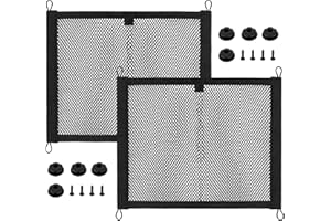 Xzenuo Filet de Rangement Élastique pour Voiture, Filet de Chargement Double Épaisseur pour Coffre de Camper, Van, Bateaux & Maison, Organisateur de Bagages avec Poches (42 * 36cm*2)