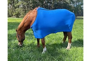 BRAMA WEST Brama-West Couverture séchante pour cheval - Couverture polaire basique - Respirante - Bleu azzur, taille 145