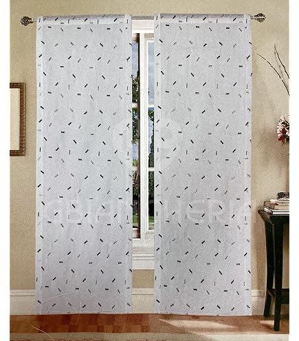 GBiancheria Coppia Tende MILDRED FOGLIE 60x150 60x240 per
