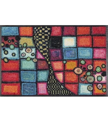1art1 Jakobsweg Fußmatte 60x40 Cm – Design-Türmatte Mit Rutschfester Unterseite, Maschinenwaschbar