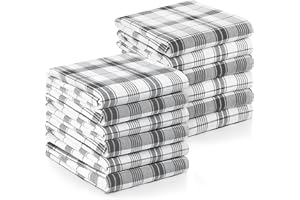 ‎UTOPIA TOWELS Utopia Towels - Ręczniki do naczyń, 38 x 64 cm, 100% bawełna ring-spun, superchłonne ręczniki kuchenne, zestaw ręczników do suszenia (12 sztuk, szaro-biały)