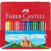 FABER-CASTELL - Hexagonal Colored Pencils, Set of 24 | Colored Pencils with Break-Resistant Lead and Vivid Colors for Kids an