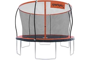+ SPORTPLUS SportPlus | Trampoline pour Enfant Ø 305 & 366 cm, Cadre breveté, sécurisé grâce au Filet intérieur & à la Bordure, Trampoline extérieur Enfants & Adultes, Max 120 kg ou 150 kg