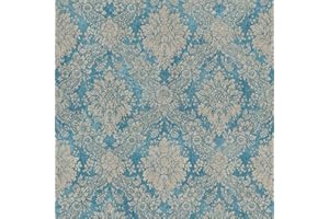 BRICOFLOR Carta da parati tnt (tessuto non tessuto) damascata barocca Azurro Marrone Grigio 336075 33607-5 A.S. Création Secret Garden | Azurro/Marrone/Grigio | Rotolo (10,05 x 0,53 m) = 5,33 m²