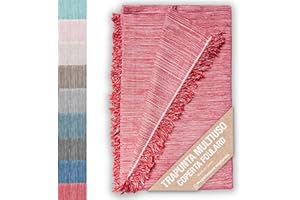 JARAPA HOME MADE WITH LOVE Trapunta Multiuso: Divano Scozzese, Coperta Foulard, Copriletto, Foulard per Divani in Cotone e Altre Fibre Finitura di Qualità Fatto in Spagna. Telo Copridivano (Rosso Mèlange, 230x260cm)