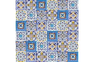 Cerames Piastrelle Mosaico Messicane Armando – 30 ceramiche mattonelle messicane decorative per bagno, doccia, scale, parete posteriore della cucina | Tessere mosaico ceramica 10,5x10,5 cm