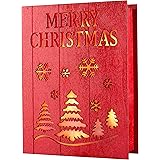 WeRChristmas Libro in Legno Pre-illuminato Merry Christmas, Multicolore, 20 cm