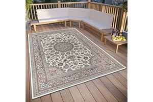 HANSE Home Kadi - Tapis Oriental pour l'intérieur et l'extérieur - tissé à Plat - Design Oriental Classique - Certifié Öko-Tex - Résistant aux intempéries et aux UV - pour Balcon, terrasse, Jardin -