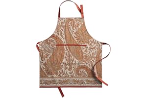 MAISON D' HERMINE Maison d'Hermine 100% Cotton 1-Piece Kitchen Apron with Adjustable Neck and Middle Pocket, Long Ties for Women/Men, Spring/Summer