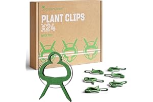GardenGloss 24 Klipsy Do Roślin Pnących – Rozmiar: L – Klamry Do Pomidorów, Róż, Ogórków I Innych Roślin Pnących – Stabilne Klamry Do Roślin Pnących