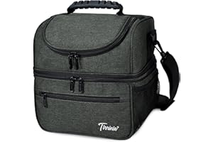 Kato Tirrinia Cooler Bag 13L Bolsa de almuerzo aislada con correa ajustable para el hombro para almacenamiento de calor y frío, bolsa de picnic bolsa térmica bolsa de comida para el trabajo, hombres