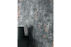 NEWROOM DESIGN NEWROOM Tapete Grau Vliestapete Beton - Betontapete Modern Anthrazit Kupfer Putz Lava Naturstein Industrial Glanz Metallic inkl. Tapezier-Ratgeber
