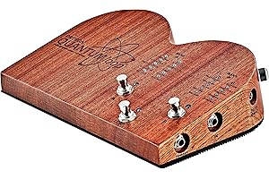 Ortega Guitars Digital Stomp Box – Digital Effect Pedal and Looper – 16 Drum & Percussion Samples – Power Supply Included – Mahogany Wood, Natural (QUANTUMloop)