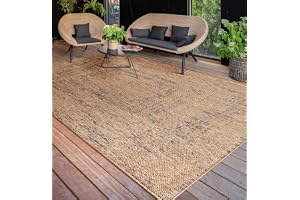 Paco Home Matta För Inomhus Och Utomhus Terrass Balkong Matta Kök Kan Tvättas I Tvättmaskin Boho Enfärgad, Storlek:160x220 cm