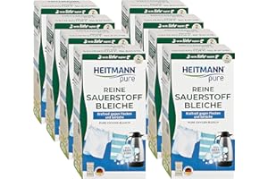 ‎HEITMANN PURE HEITMANN pure Reine Sauerstoffbleiche: Ökologisches Bleichmittel, hohe Waschkraft gegen Flecken & Schmutz, 8x 350g