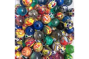 CARPETA® - 24 x Flummi Mix┃ Mitgebsel für Kindergeburtstag oder als Geschenk ┃ 27mm Durchmesser ┃ Hüpf & Spring Kinder-Spiel ┃ 1A Qualität und SUPER Sprungkraft ┃ 24 Stück einzeln verpackt