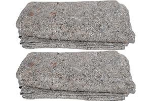 MYNUTRI Removal Blankets Reusable Heavy Duty Wool Mix Fabric Blanket Furniture Protection, Moving House, Ornaments, Mirrors, Pet Bedding, Donate Charity for Homeless & Animal shelter 200x150cm (Pack of 2)