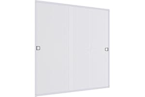 WINDHAGER Rhino Screen 3751 Insektenschutz Fenster Rhino 03751 Insect Stretcher Frame Screen for Window Grille, Fly Protection, Aluminium, White, 100 x 120 cm, 100x 120 cm