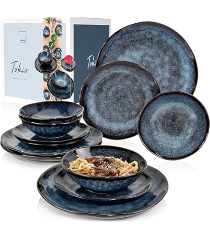 MÄSER 931943 Serie Prospero Premium tafelservies voor 4 personen in gastronomie-kwaliteit, 8-delige moderne bordenset in unieke vintage stijl, wit, duurzaam porselein