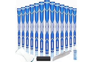 CHAMPKEY Premium Rubber Golf Grips 13 Pack | High Traction and Feedback Rubber Golf Club Grips - Choose No/All Repair Kits