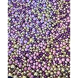 Metallic/Shimmer Balls Edible Cupcake Cake Topper Sprinkles (90G Tub) (Purple And Gold)