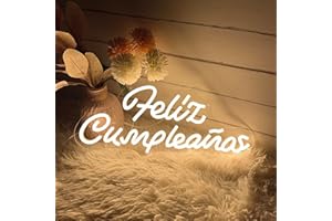 KAEGORT Feliz Cumpleaños Neon, Neon Pared Letrero Neon con Suministro de Energía USB para Decoración de Fiesta de Cumpleaños Neon LED Luces para Bar Dormitorio Regalos para Niños