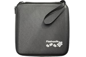 Archgon / Flashwoife Custodia in Nylon Eva con Scheda in Custodia Rigida Nera Custodia Protettiva per masterizzatore Esterno Dvd Blu-Ray