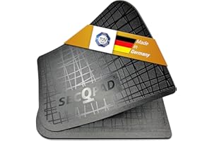 ‎SECQPAD Antirutschmatte Auto Kofferraum für KFZ LKW Ladungssicherung, Grip extra stark, TÜV, universal rutschfeste Unterlage für alle Ladeflächen, Anti Rutsch Gummimatte, Kofferraummatte (schwarz, 2er Pack)