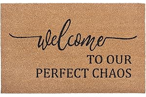 ‎HANSE HOME Hanse Home Fußmatte Kokos 45x70cm – rutschfeste Schmutzfangmatte Natur für Innen, Fußabtreter Welcome Lustig Kokosfaser Kokosmatte für Eingangsbereich & überdachten Außenbereich