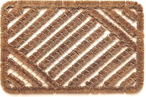 ‎ANDIAMO andiamo Fußmatte Kokos Drahtgitter - ideal als Fußmatte Outdoor oder Kokosmatte - Fußmatte außen - handgemacht und pflegeleicht - aus natürlichen Materialien hergestellt Drahtgitter 40 x 60 cm