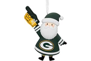 Hallmark NFL Green Bay Packers Santa Fan Christmas Ornament, Gifts for Sports Fans