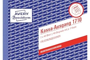 Avery Zweckform 1710 Cash Out A6 SD, 2 x 40 fogli