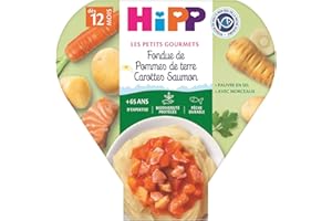 HiPP - Les Petits Gourmets - Fondue de PdT Carottes Saumon - Assiette - 230g