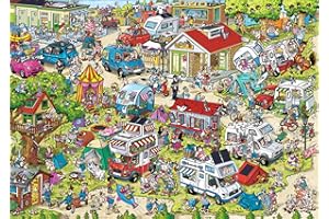 Ravensburger Ray's Comic Series The Campsite 1000 Piece Jigsaw Puzzles for Adults and Kids Age 12 Years Up