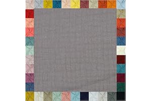 TEXTILQUALITY Hochwertiger Musselin Stoff Meterware - weicher Baumwollstoff für Kleid Baby Decke Tuch Tagesdecke Bettwäsche ÖkoTex Double Gauze uni Baumwollstoffe Dekostoff Stoffe zum Nähen Meterware (grau)