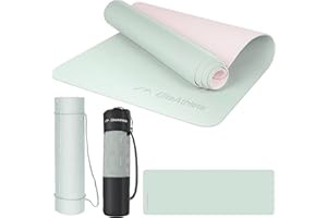 ‎ELITEATHLETE EliteAthlete Yogamatte - Sportmatte - Fitnessmatte - Gymnastikmatte gepolstert & rutschfest für Fitness, Pilates - Yoga Matte - 183 cm x 61 cm x 0.6 cm - Trainingsmatte inkl. Transportgurt + Tasche