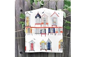 LinenWorld Handmade Cotton Peg Bag Peg Storage Clothespin Vintage Beach Huts