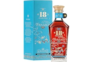 RUM NATION 18 ans Panama Decanter - Rhum Vieux Ambré - Origine : Panama - Notes de Fruits Secs & Cacao - 40% Alcool - 70 cl