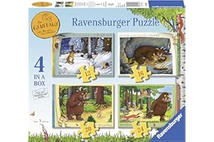 Ravensburger The Gruffalo Toys - 4 in Box (12, 16, 20, 24 piece) Jigsaw Puzzles for Kids Age 3 Years +