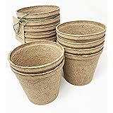 Tech-Garden 12 Pack of - 17 cm Extra Large Biodegradable Biopot Plant Pots Eco Friendly & Compostable Round Seeding Germinati