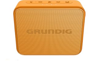Grundig GBT Jam Orange Bluetooth Lautsprecher, Soundbox, 3.5 W RMS, Bluetooth 5.0, bis zu 30 Meter Reichweite, bis zu 30 Std. Akkulaufzeit, Powerbank-Funktion, Freisprechfunktion, Wasserdicht, Orange